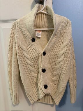 Toddler Gymboree Cream Cable Knit Cardigan with Shawl Collar
